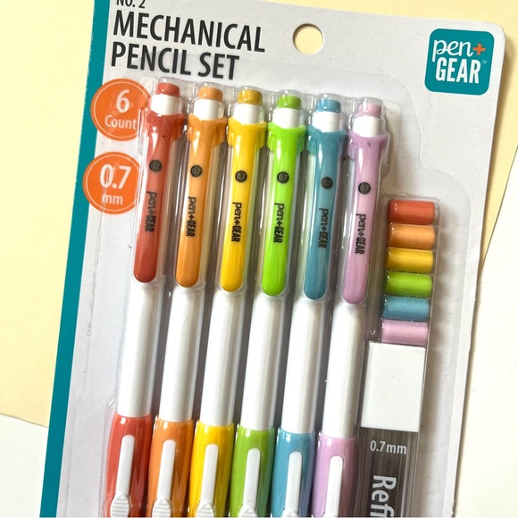 🏷️ set of 6 mechanical pencils with refill lead case & erasers (0.7mm) - Picture 9 of 12